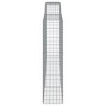 vidaXL Paniers à gabions arqués 4 Pièces 400x50x200/220 cm Fer galvanisé