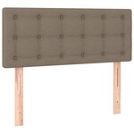 vidaXL Sommier à lattes de lit avec matelas Taupe 90x200 cm Tissu