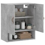 vidaXL Armoire murale gris béton 60x31x70 cm bois d'ingénierie