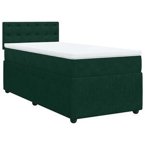 vidaXL Sommier à lattes de lit avec matelas Vert foncé 90x190 cm