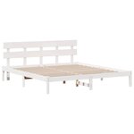 vidaXL Cadre de lit Blanc 180 x 200 cm Bois de pin massif