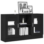 vidaXL Buffet Chêne noir 120 x 30 5 x 70 cm Bois d'ingénierie