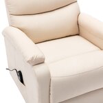 vidaXL Fauteuil Crème Tissu