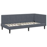 vidaXL Cadre de lit d'angle Gris foncé 100 x 200 cm Velours