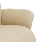 vidaXL Fauteuil inclinable avec repose-pied crème tissu