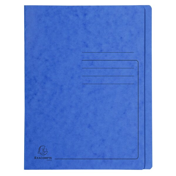 Chemise À Lamelle Carte Lustrée 355gm2 - A4 - Bleu - X 25 - Exacompta