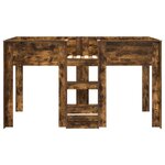 vidaXL Lit Superposé pour Enfants avec stockage Chêne fumé 75 x 190 cm