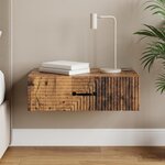 vidaXL Table d'appoint murale 59 x 34 5 x 17 cm Bois d'ingénierie