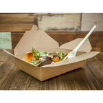 Boîtes alimentaires en carton compostable no.2 1500ml - lot de 280 - vegware -  - carton  195x140x48mm
