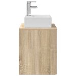 vidaXL Vanité de lavabo mural Chêne Sonoma 49 5 x 41 x 62 5 cm
