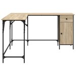 vidaXL Bureau chêne sonoma 141x141x75 cm bois d'ingénierie