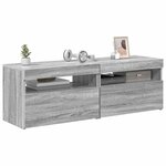 vidaXL Meubles TV 2 Pièces avec lumières LED Sonoma gris 60x35x40 cm