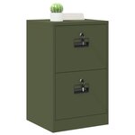 vidaXL Cabinet de Dossier avec tiroir Vert olive 44 x 50 x 106.5 cm