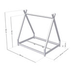 Lit Tipi enfant bois massif naturel 120 x 200 cm