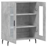 vidaXL Buffet gris béton 69 5x34x90 cm bois d'ingénierie