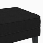 Banc vidaXL Noir 113x57x39 cm en tissu