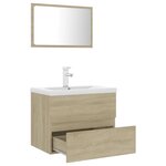 vidaXL Meubles de salle de bain chêne sonoma bois d'ingénierie