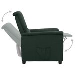 vidaXL Fauteuil inclinable Vert foncé Tissu