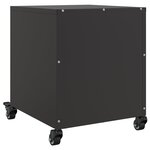 vidaXL Tables de chevet 2 Pièces noir 36x39x43 5 cm acier