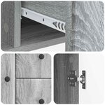 vidaXL Buffet Sonoma gris 89 x 34 5 x 60 cm Bois d'ingénierie