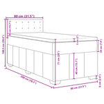vidaXL Sommier à lattes de lit avec matelas Marron foncé 80x200 cm