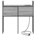 vidaXL Tête de lit de rangement Sonoma gris 80 cm Bois d'ingénierie