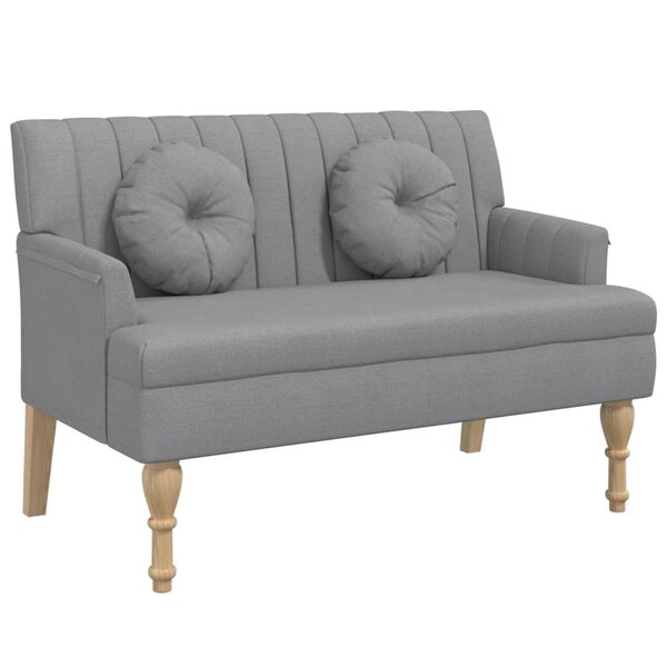 vidaXL Banc avec coussins gris clair 113x64 5x75 5 cm tissu