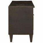 vidaXL Meuble TV Noir et or 100 x 33 x 46 cm Bois d'ingénierie