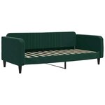 vidaXL Lit de jour avec matelas vert foncé 90x200 cm velours