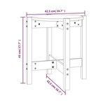 vidaXL Table basse Blanc Ø 42 5x45 cm Bois massif de pin