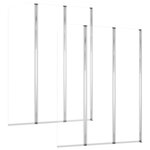 vidaXL Enclos de bain 2 Pièces 104x130 cm Verre trempé Transparent