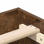 vidaXL Cadre de lit sans matelas chêne fumé 135x190 cm bois ingénierie