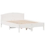 vidaXL Cadre de lit sans matelas blanc 150x200 cm bois de pin massif