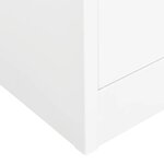 vidaXL Armoire de bureau Blanc 90x40x180 cm Acier