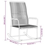 vidaXL Chaise à bascule de jardin noir 59x79 5x104 cm Rotin PVC