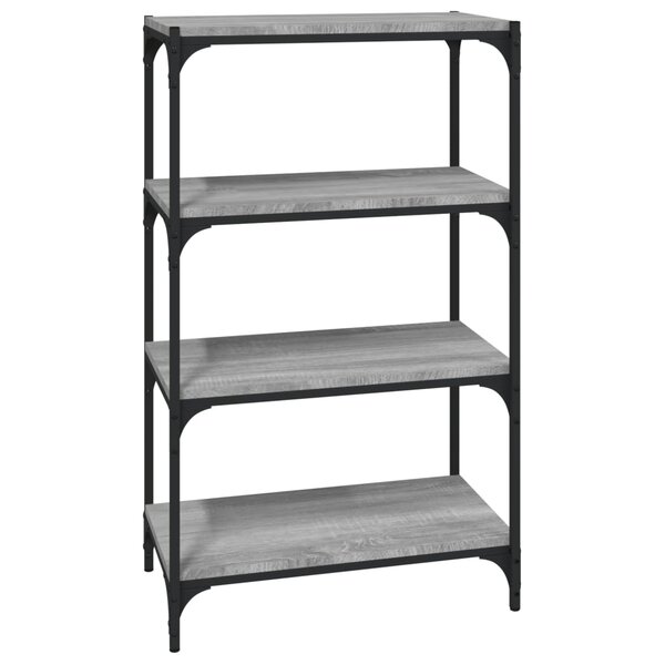 vidaXL Bibliothèque Sonoma gris 60x33x100 cm Bois d'ingénierie acier