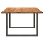 vidaXL Table à manger marron clair bois de chêne massif rectangulaire