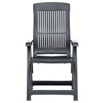 vidaXL Chaises inclinables de jardin lot de 2 Plastique Anthracite