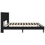vidaXL Cadre de lit avec bandes LED Noir 200 x200 cm Simili cuir