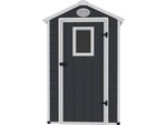 Abri de jardin résine "texas" - 2.47 m² - kit d'ancrage inclus - anthracite