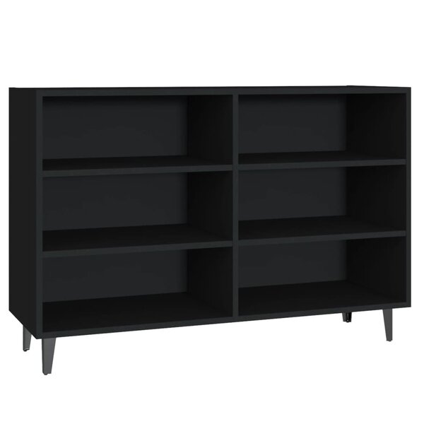 vidaXL Buffet noir 103 5x35x70 cm bois d'ingénierie
