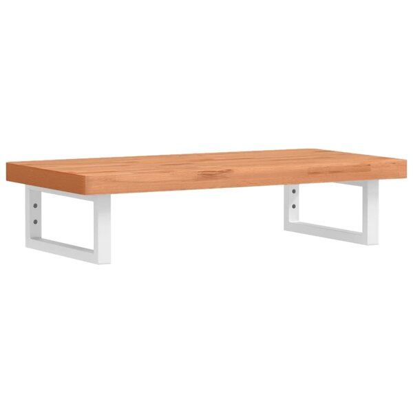 vidaXL Étagère de vasque murale acier et bois massif de hêtre