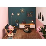 Horloge ronde en métal sunburst 30 cm