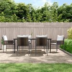 vidaXL Ensemble à manger de jardin 7 Pièces coussins résine tressée acier
