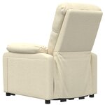 vidaXL Fauteuil électrique de massage Crème Tissu