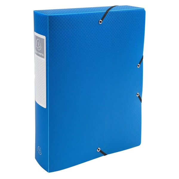 Boite De Classement Exabox Dos 60mm Polypropylène 7/10e Opak - A4 - Bleu Clair - X 8 - Exacompta