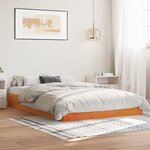vidaXL Cadre de lit sans matelas cire marron 150x200cm bois pin massif