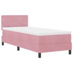 vidaXL Lit à ressorts avec matelas Rose 80 x 200 cm Velours