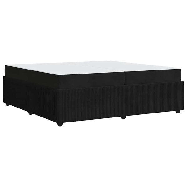 vidaXL Cadre de lit avec matelas Noir 200 x 200 cm Velours