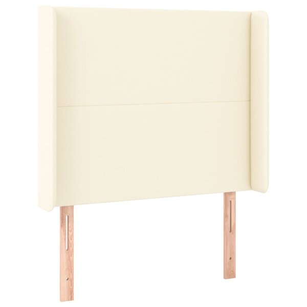 vidaXL Tête de lit avec oreilles Crème 103x16x118/128 cm Similicuir